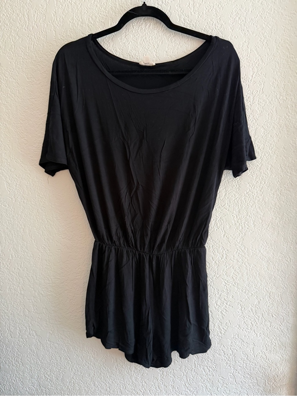 Black casual romper